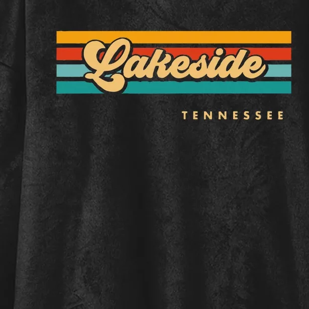 Sunset Stripes Lakeside Tennessee Hooded Wearable Blanket