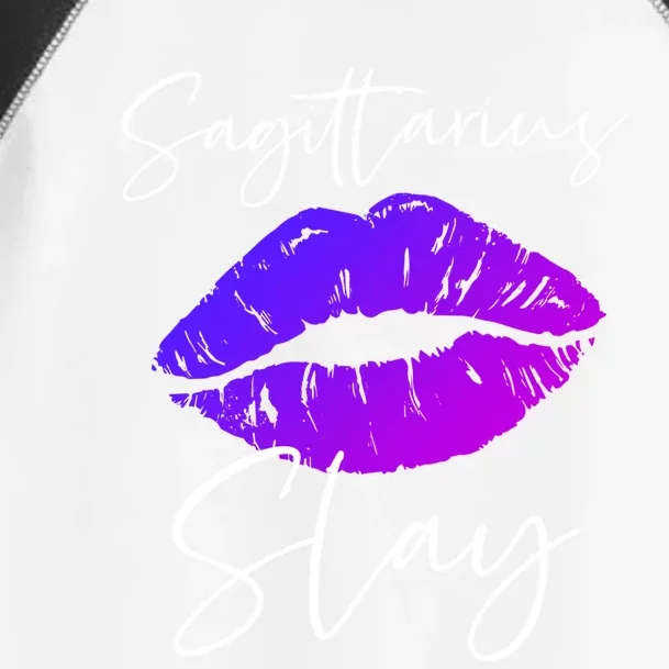 Sagittarius Slay Lipstick Lips Birthday S Gift Toddler Fine Jersey T-Shirt