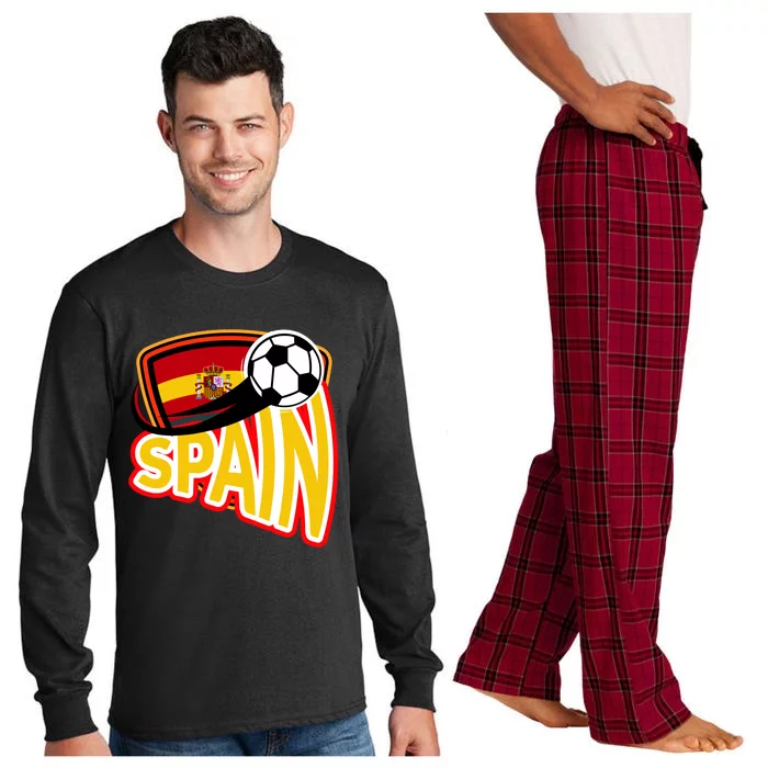 Spain Soccer Logo Long Sleeve Pajama Set