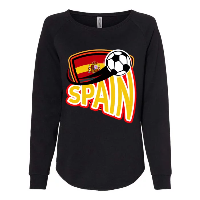 Spain Soccer Logo Womens California Wash Sweatshirt