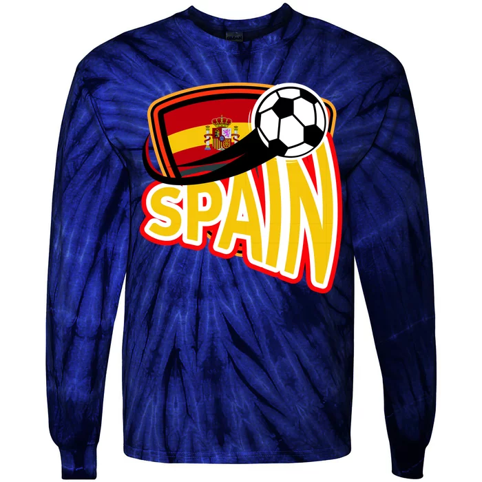 Spain Soccer Logo Tie-Dye Long Sleeve Shirt