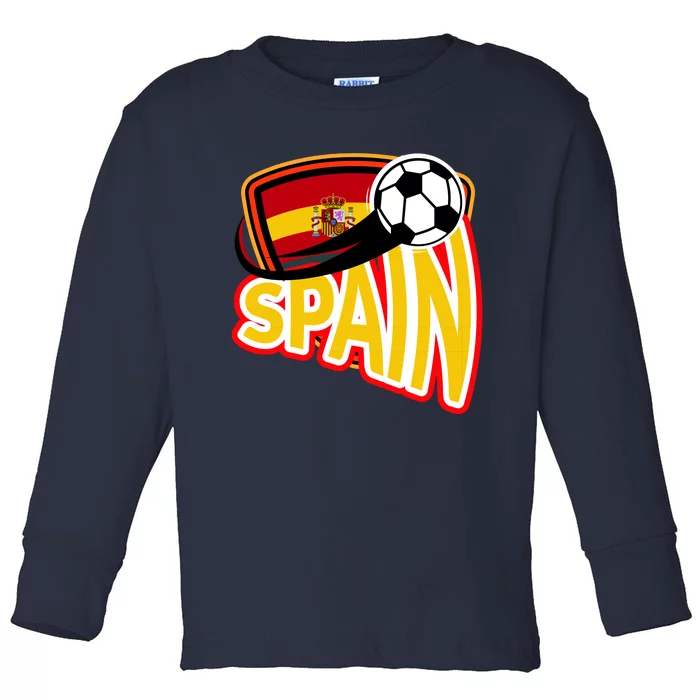 Spain Soccer Logo Toddler Long Sleeve Shirt