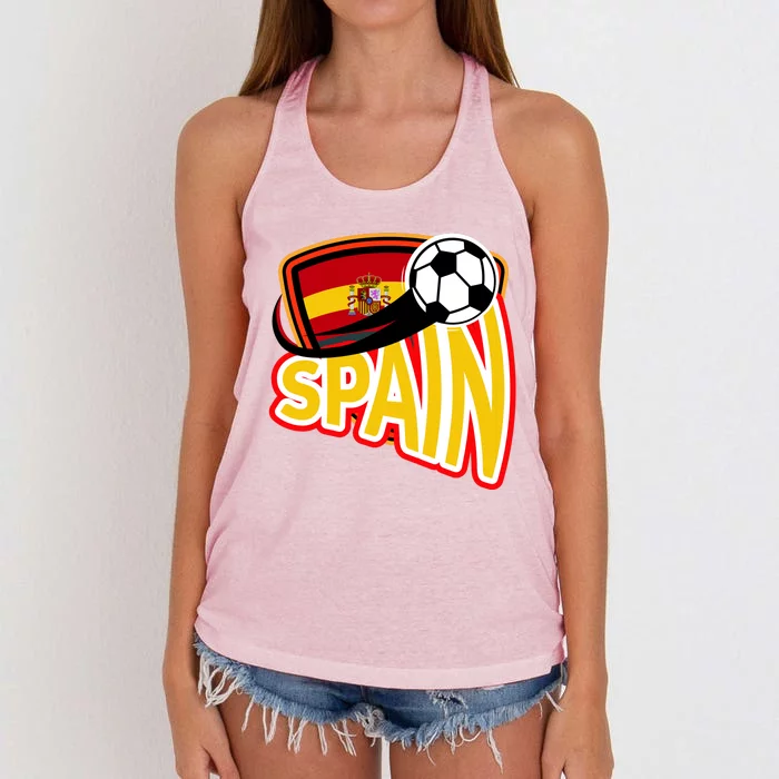 Spain Soccer Logo Women's Knotted Racerback Tank