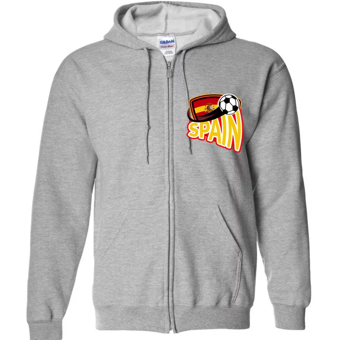 Spain Soccer Logo Full Zip Hoodie