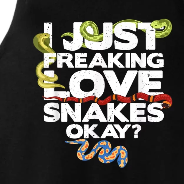 Snake Snake Lover  Reptile Lover Funny Snake Ladies Tri-Blend Wicking Tank