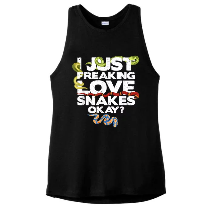 Snake Snake Lover  Reptile Lover Funny Snake Ladies Tri-Blend Wicking Tank