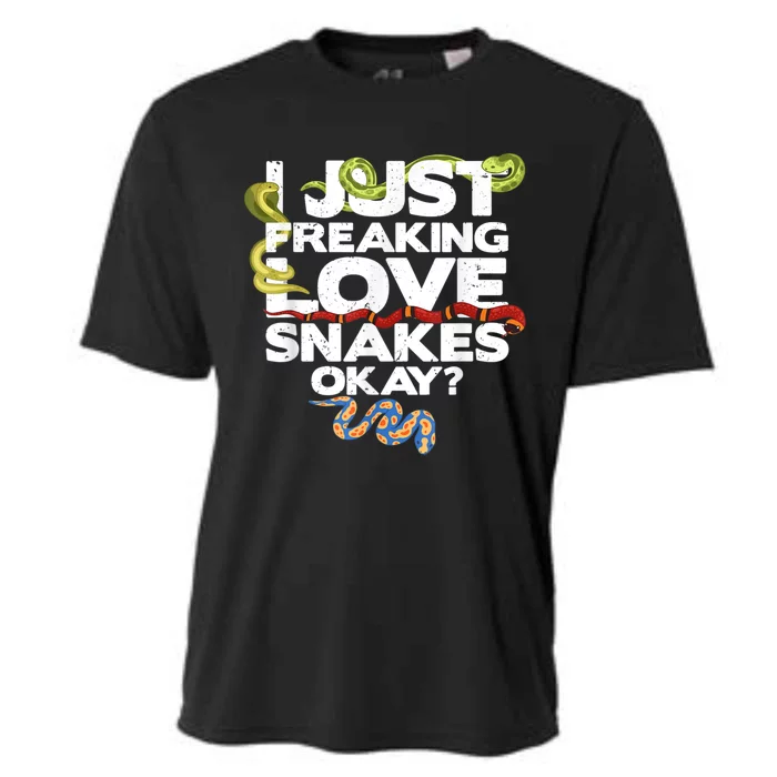 Snake Snake Lover  Reptile Lover Funny Snake Cooling Performance Crew T-Shirt