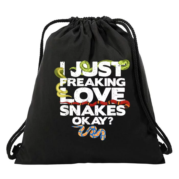 Snake Snake Lover  Reptile Lover Funny Snake Drawstring Bag