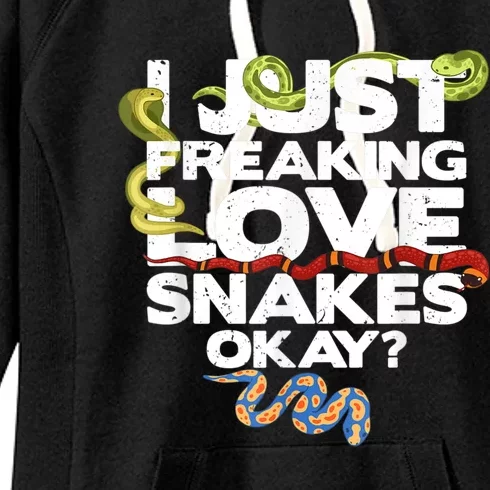 Snake Snake Lover  Reptile Lover Funny Snake Women's Fleece Hoodie