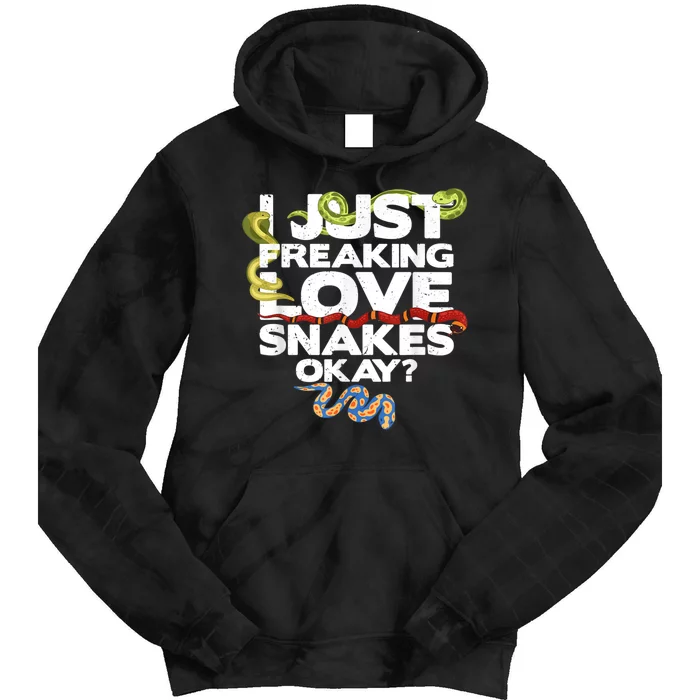 Snake Snake Lover  Reptile Lover Funny Snake Tie Dye Hoodie