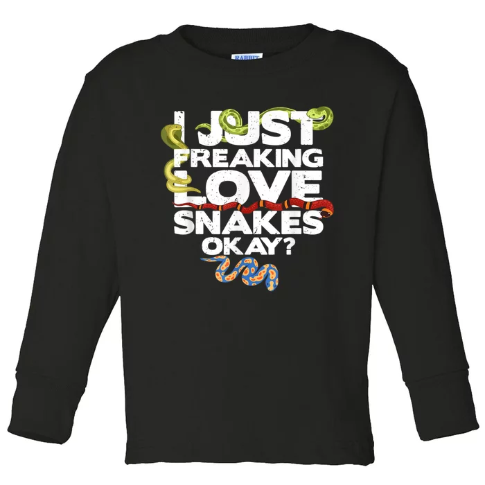 Snake Snake Lover  Reptile Lover Funny Snake Toddler Long Sleeve Shirt