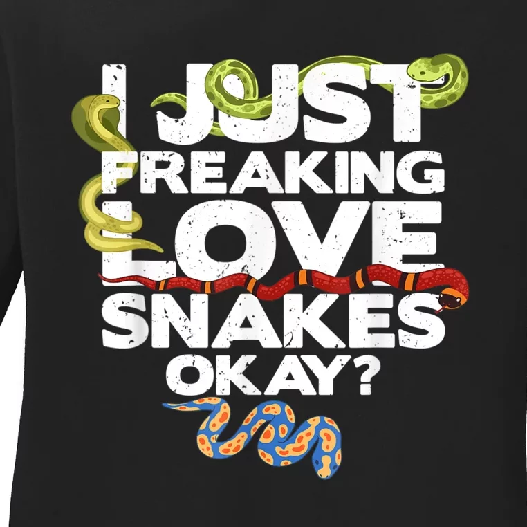 Snake Snake Lover  Reptile Lover Funny Snake Ladies Long Sleeve Shirt