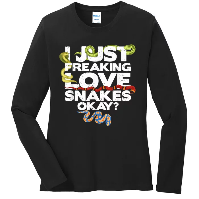 Snake Snake Lover  Reptile Lover Funny Snake Ladies Long Sleeve Shirt