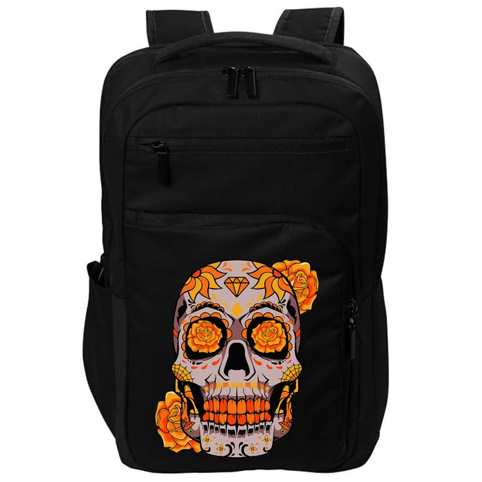 Sugar Skull Lazy Halloween Costume Cool Mexican Bones Impact Tech Backpack