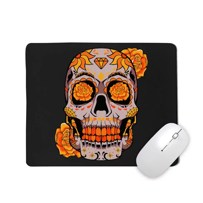 Sugar Skull Lazy Halloween Costume Cool Mexican Bones Mousepad