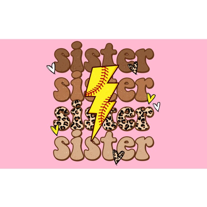 sister softball Life sister Leopard mother's day Bumper Sticker