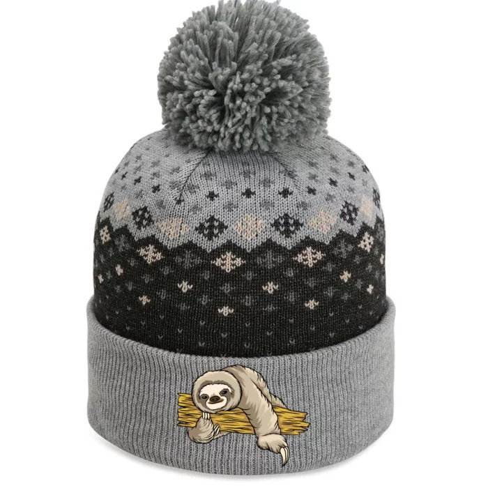 Sloth The Baniff Cuffed Pom Beanie