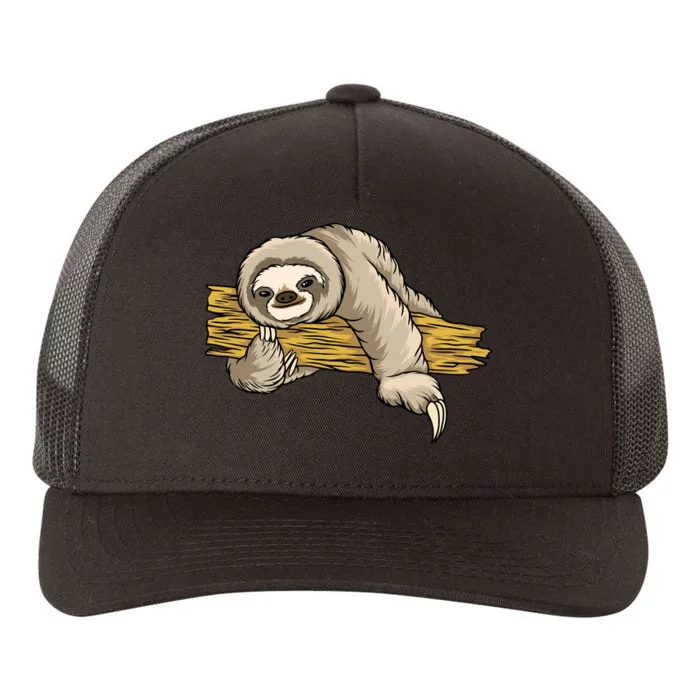 Sloth Yupoong Adult 5-Panel Trucker Hat