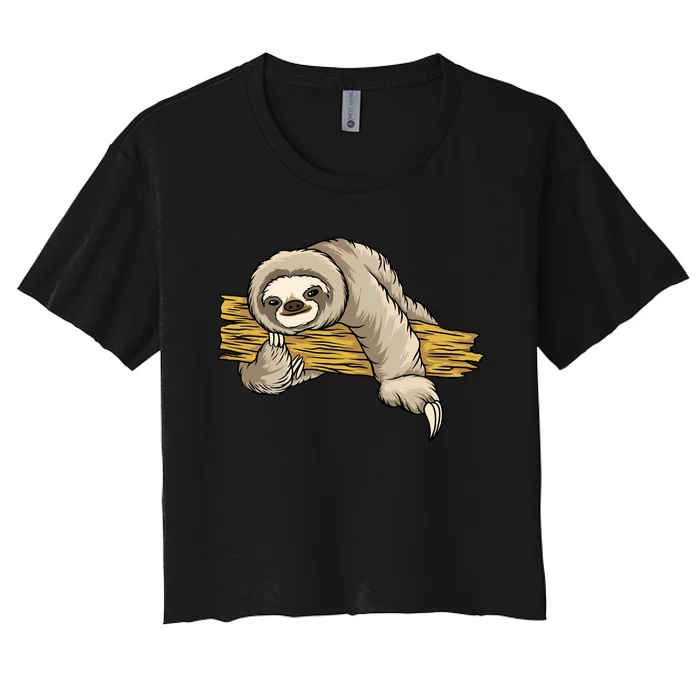 Sloth Women's Crop Top Tee