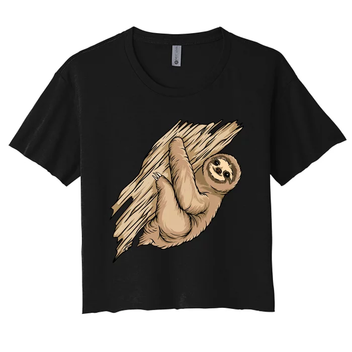 Sloth Women's Crop Top Tee