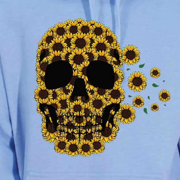 Sunflower Skull Lazy Halloween Costume Cute Skeleton Unisex Surf Hoodie