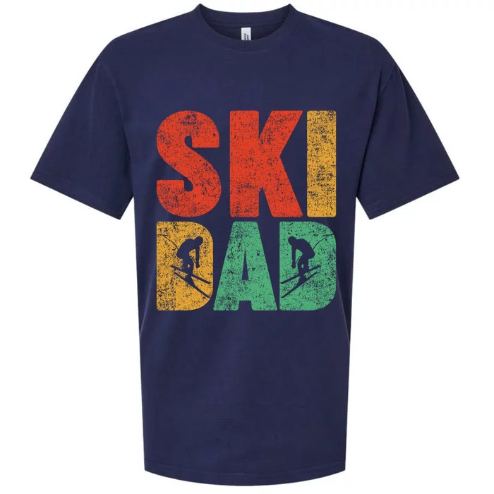 Skiing Sports Lover Retro Style Skiing Ski Dad Fathers Day Cute Gift Sueded Cloud Jersey T-Shirt