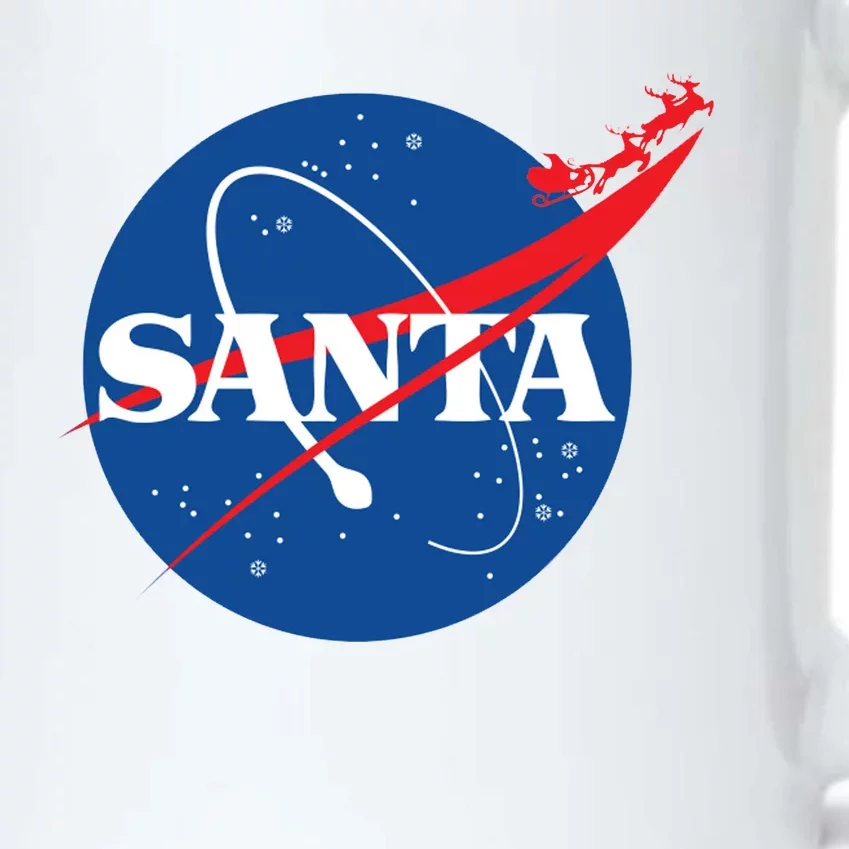 Santa Space Logo Black Color Changing Mug