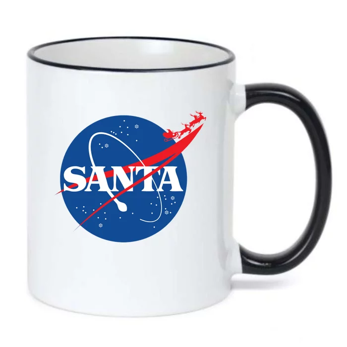 Santa Space Logo Black Color Changing Mug