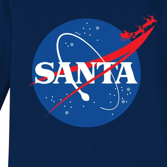 Santa Space Logo Baby Long Sleeve Bodysuit