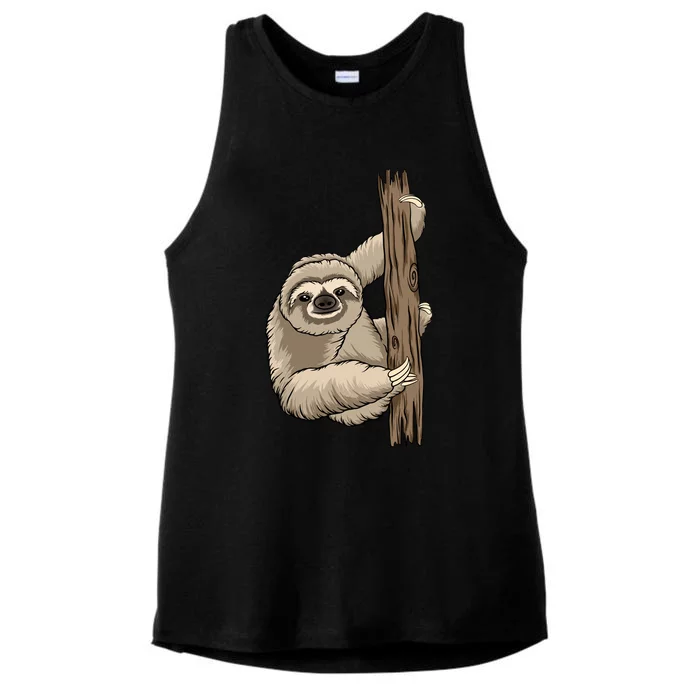 Sloth Ladies Tri-Blend Wicking Tank