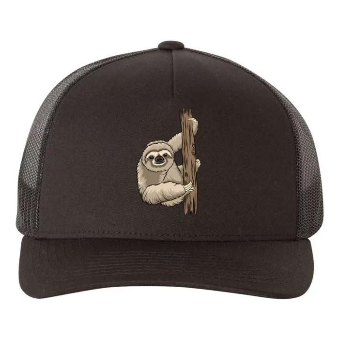 Sloth Yupoong Adult 5-Panel Trucker Hat