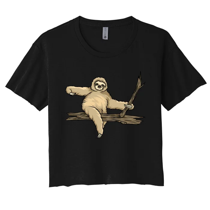 Sloth Women's Crop Top Tee