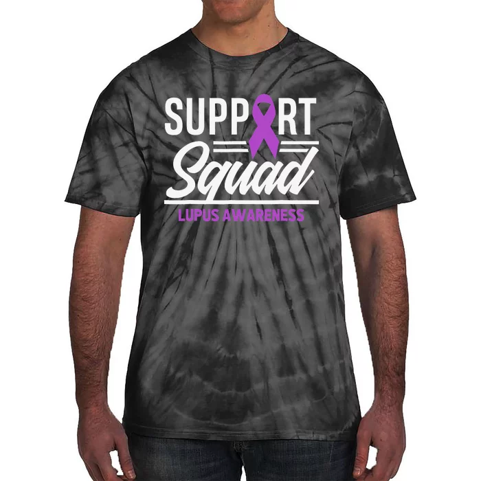 Support Squad Lupus Warrior Supporter Lupus Awareness Tie-Dye T-Shirt