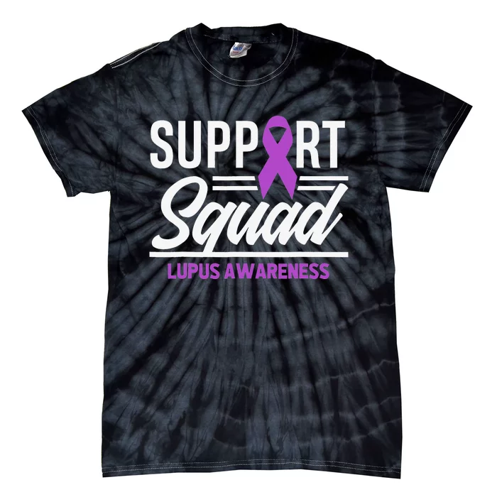 Support Squad Lupus Warrior Supporter Lupus Awareness Tie-Dye T-Shirt