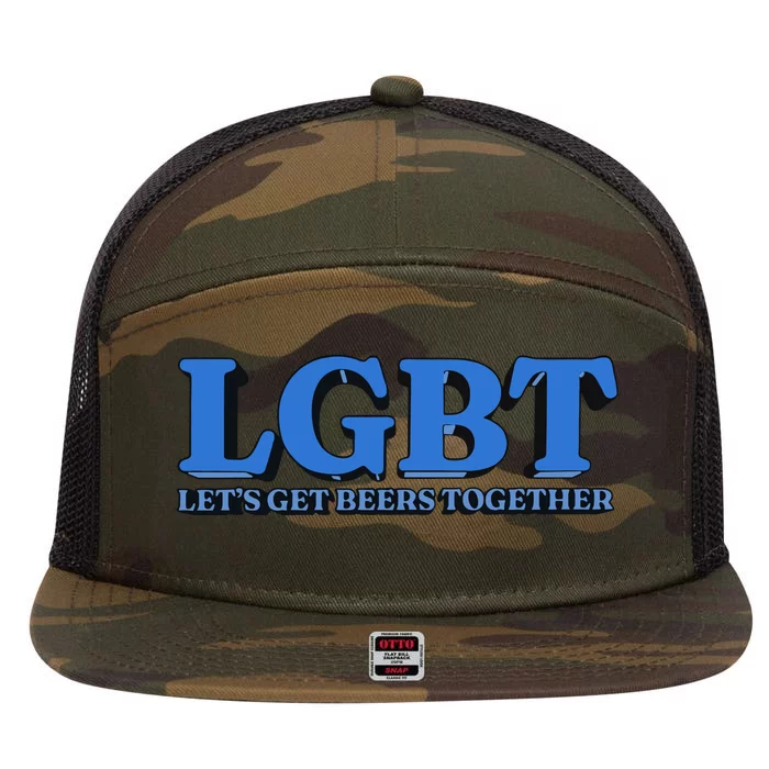 Shithead Steve Lgbt LetS Get Beers Together 7 Panel Mesh Trucker Snapback Hat