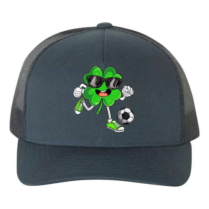 Soccer Shamrock Lucky Clover Irish St Patrick's Day Yupoong Adult 5-Panel Trucker Hat