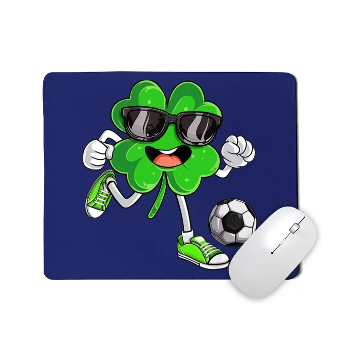 Soccer Shamrock Lucky Clover Irish St Patrick's Day Mousepad