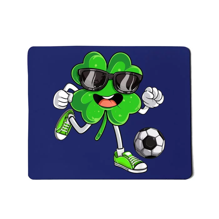 Soccer Shamrock Lucky Clover Irish St Patrick's Day Mousepad