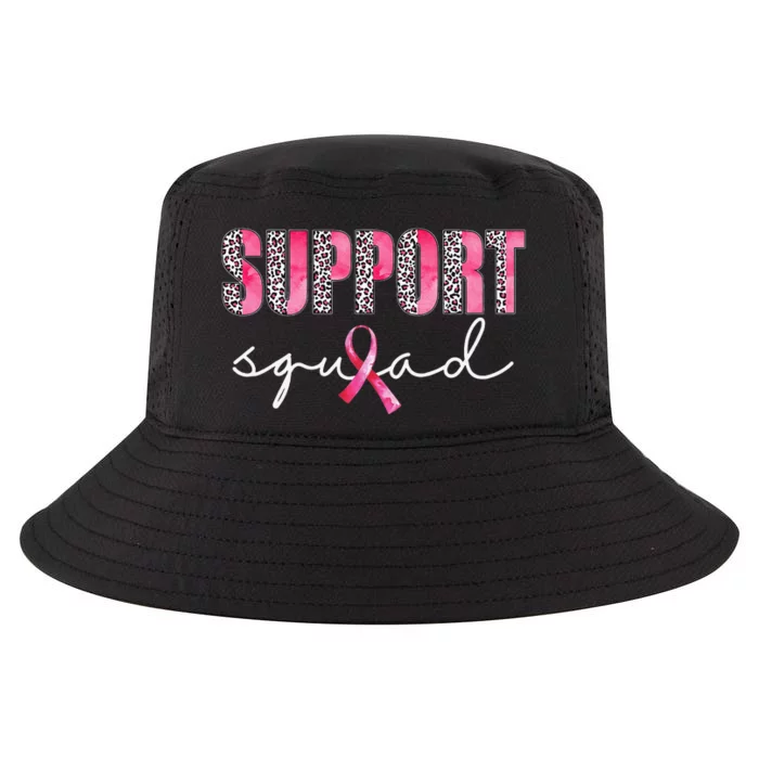 Support Squad Leopard Pink Warrior Breast Cancer Awareness Cool Comfort Performance Bucket Hat