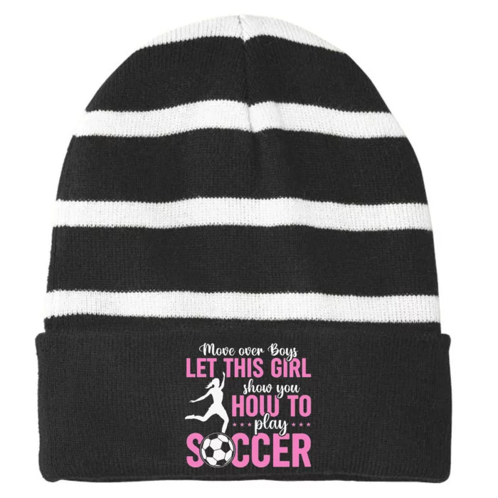 Sports Soccer Let This Show You How To Play Soccer Striped Beanie with Solid Band