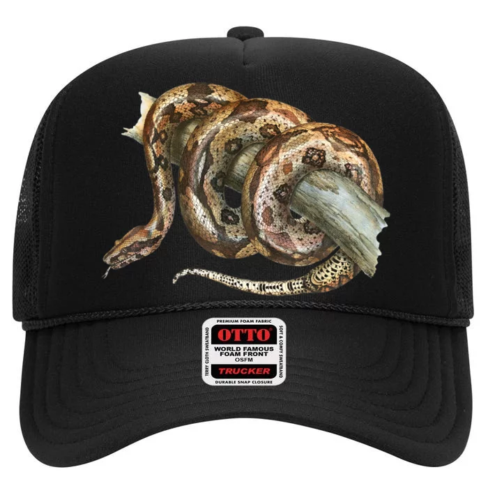 Snake Snake Lover  Men Snake High Crown Mesh Trucker Hat