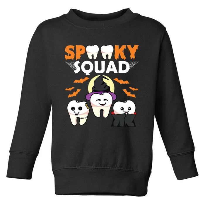 Spooky Squad Lazy Halloween Costume Dental Assistant Toddler Sweatshirt