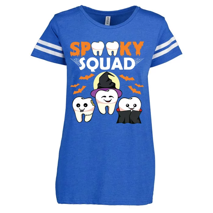 Spooky Squad Lazy Halloween Costume Dental Assistant Enza Ladies Jersey Football T-Shirt