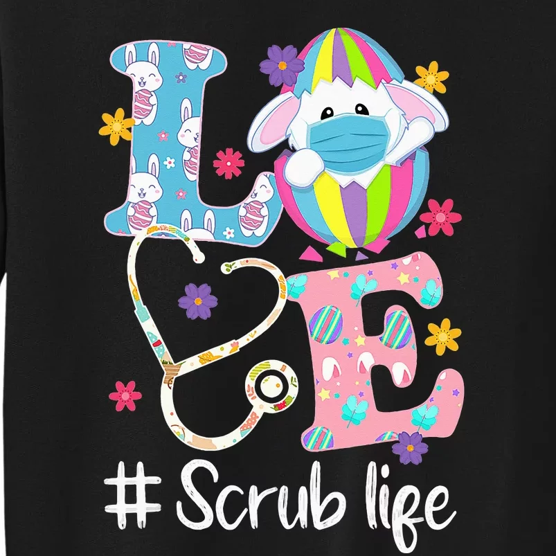 Stethoscope Scrub Life Nurse Bunny Easter Day Outfits Sweatshirt