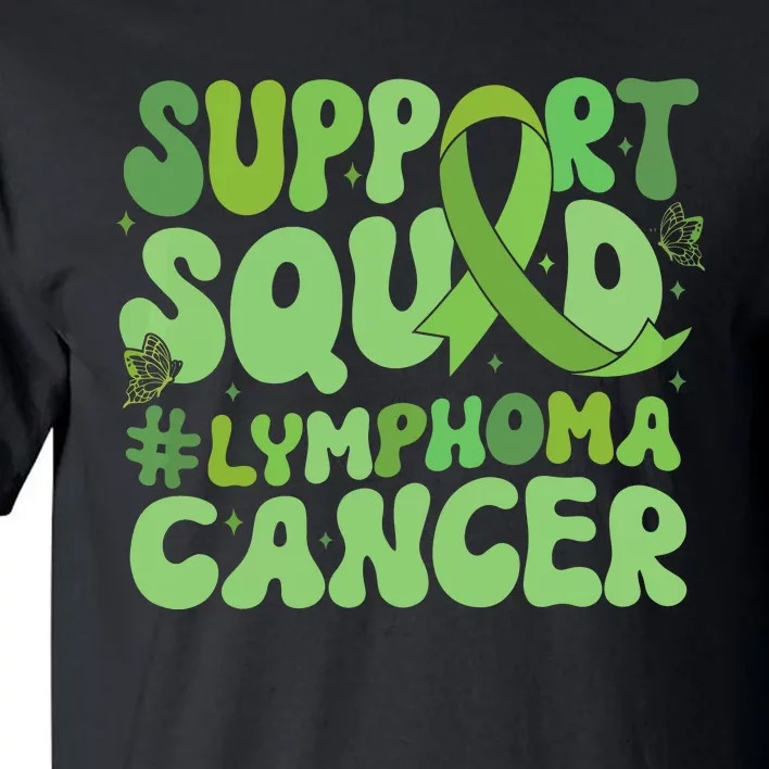 Support Squad Lymphoma Cancer Awareness Green Ribbon Tall T-Shirt