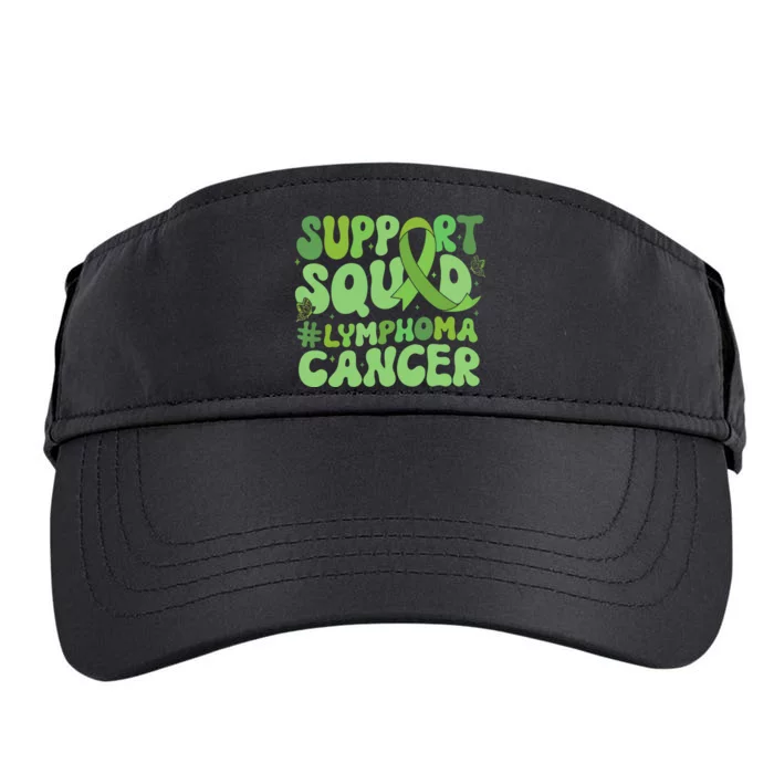 Support Squad Lymphoma Cancer Awareness Green Ribbon Adult Drive Performance Visor