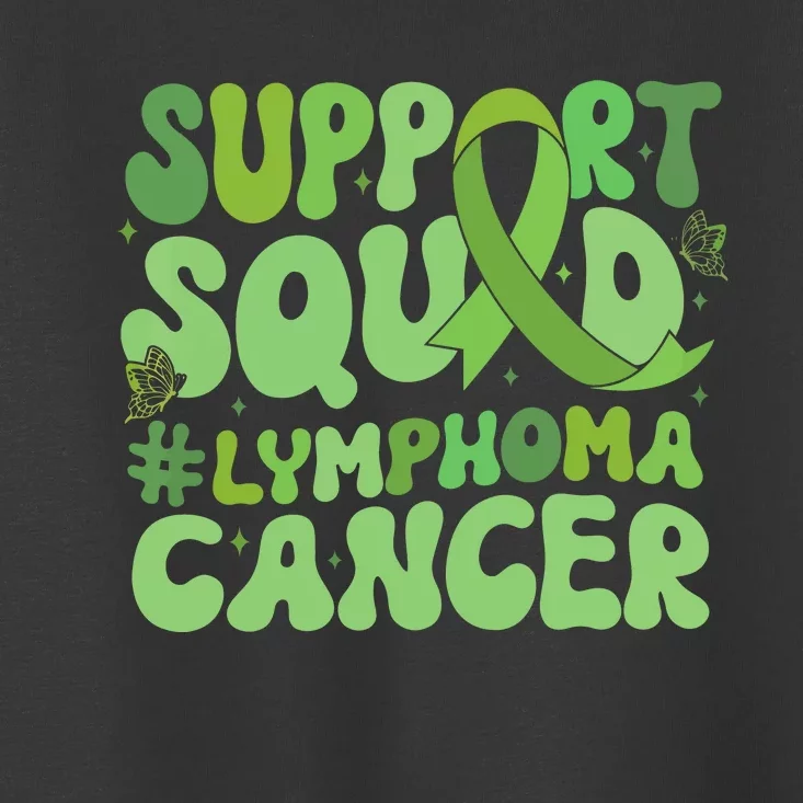 Support Squad Lymphoma Cancer Awareness Green Ribbon Toddler T-Shirt