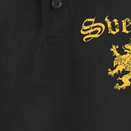 Sverige Sweden Lion Symbol Swedish Pride Dry Zone Grid Performance Polo