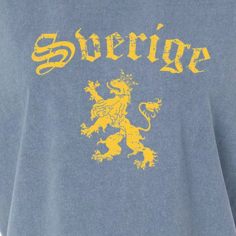 Sverige Sweden Lion Symbol Swedish Pride Garment-Dyed Women's Muscle Tee