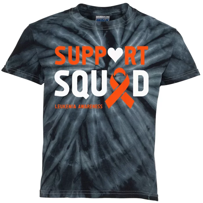 Support Squad Leukemia Awareness (1) Kids Tie-Dye T-Shirt